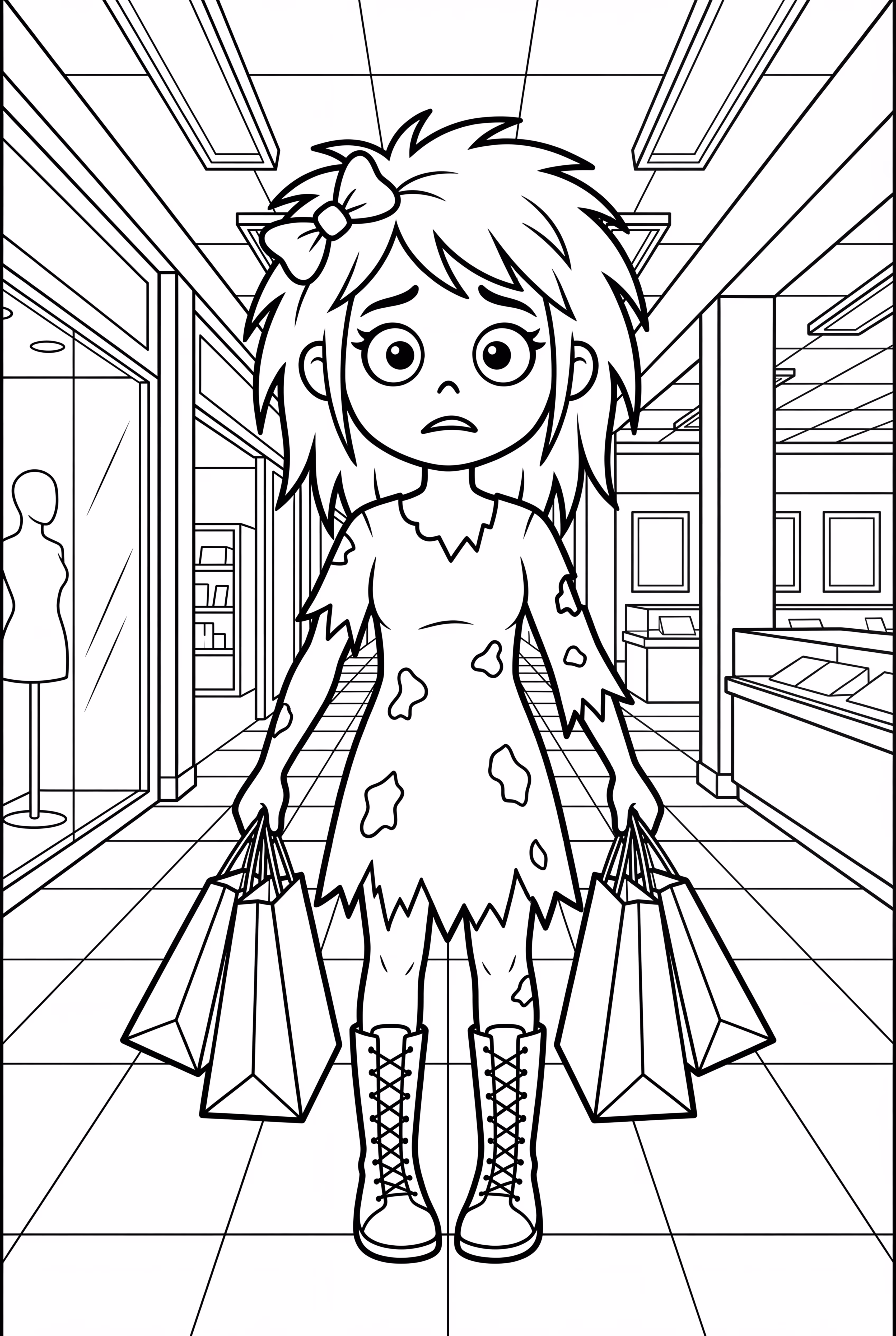 Zombie Girl Shopping Spree