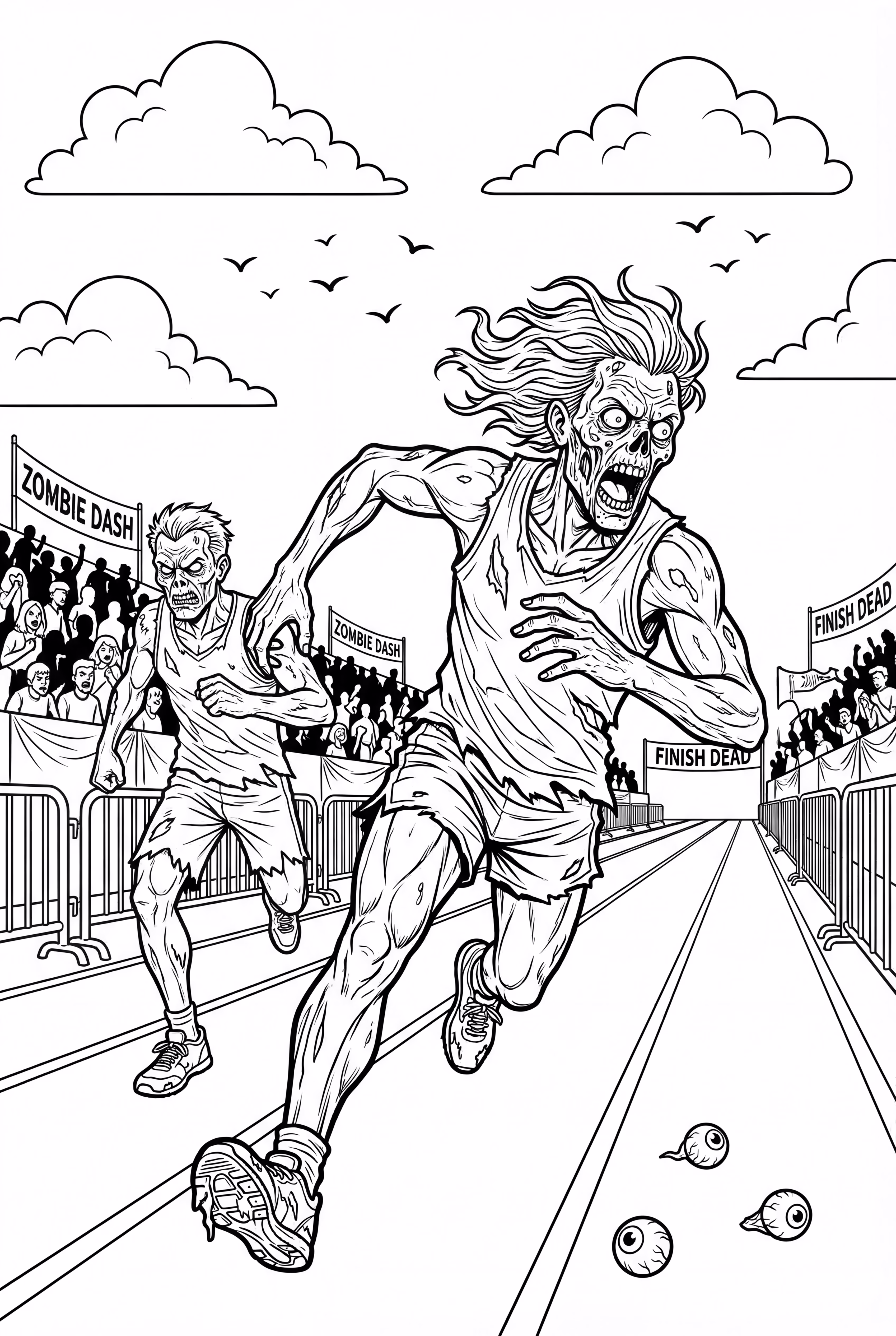 Corrida do Dia de Esportes dos Zumbis