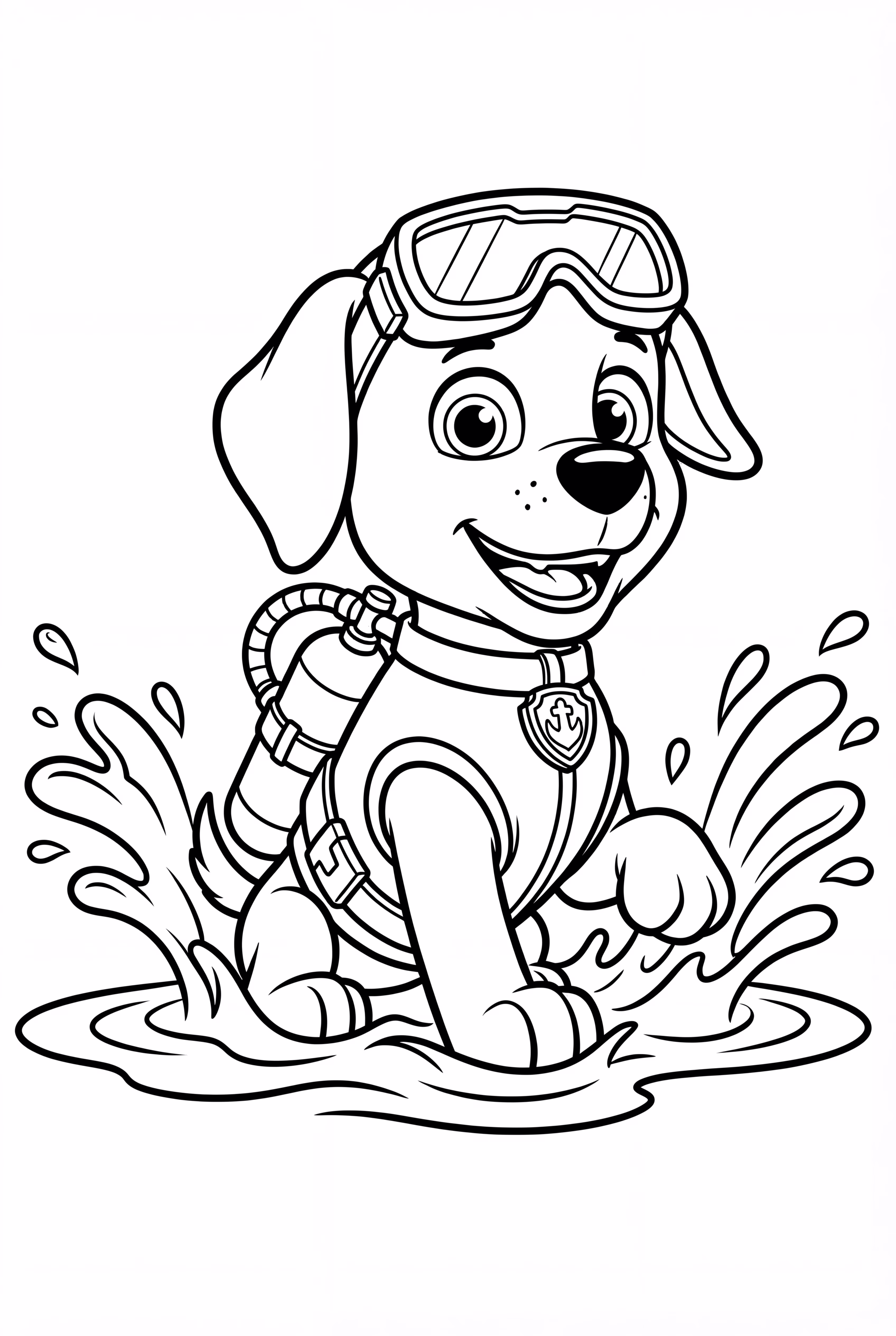 Zuma Patrulha Canina Brincando na Água